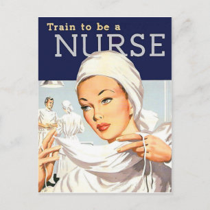 Cartão Postal Treinamento para enfermeiro, hospital, vintage