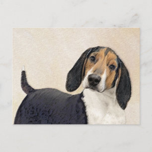 Cartão Postal Treing Walker Coonhound Painting - Arte Original