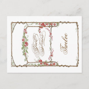 Cartão Postal Treliça Faux Bois Vintage no Estilo de Impressão d