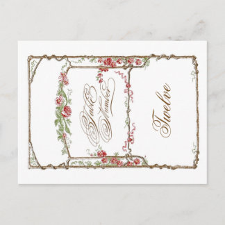 Cartão Postal Treliça Faux Bois Vintage no Estilo de Impressão d