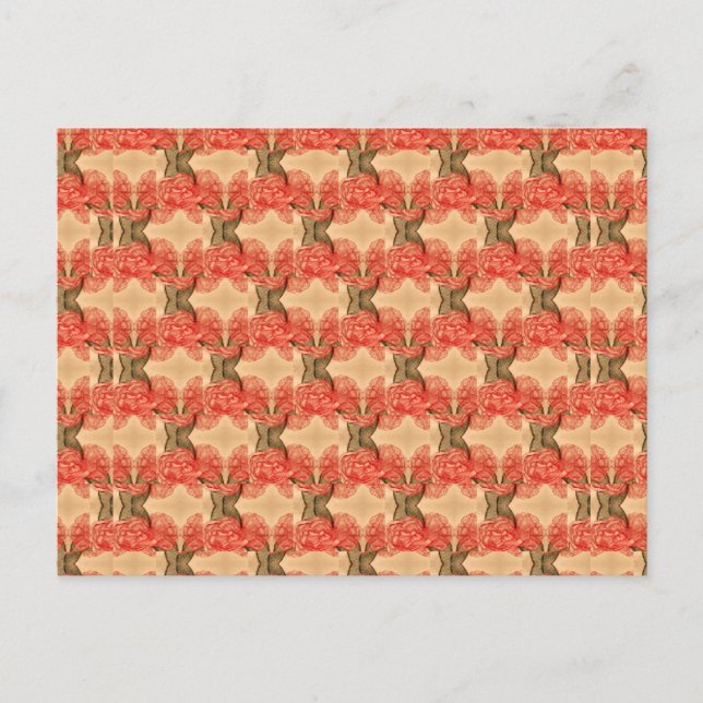 Cartão Postal Trellis Rosas (Frente)