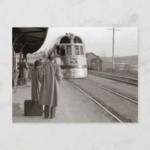Cartão Postal Trem Burlington Zephyr, 1940