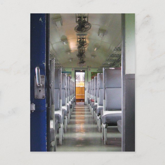 Cartão Postal Trem Carruagem Tailândia... Viagem do Sudeste Asiá (Frente)