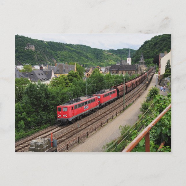 Cartão Postal Trem de carga em St. Goar (Frente)