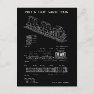 Cartão Postal Trem de Lingote Fundido PTW "Planta"