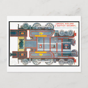Cartão Postal Trem de Papel Vintage--Inglaterra