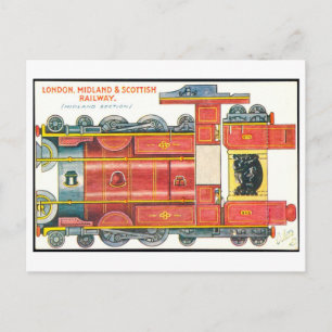 Cartão Postal Trem de Papel Vintage--Inglaterra