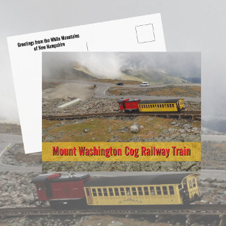 Cartão Postal Trem do Mount Washington Cog Railway Fotográfico