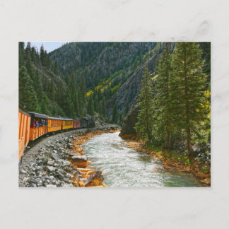 Cartão Postal Trem seguindo o rio Animas, Colorado