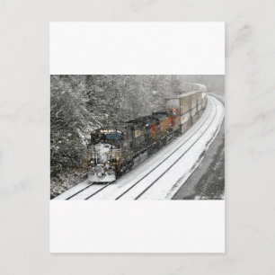 Cartão Postal Trem Westbound na neve