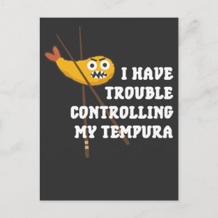 Cartão Postal Tremores de comida japoneses Chopsticks fritos