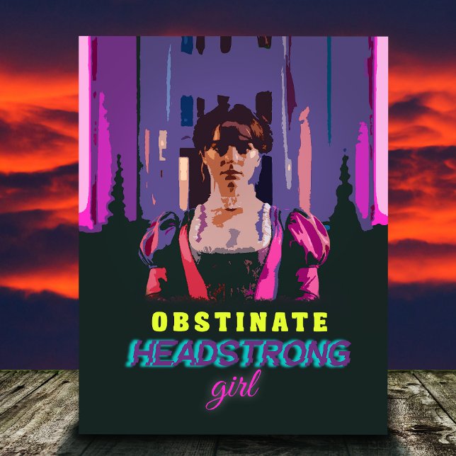 Cartão Postal Trendy Cyberpunk Obstinate Headstrong Girl (Criador carregado)