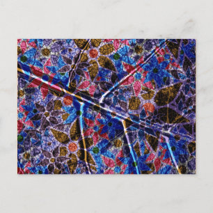 Cartão Postal Trendy Floral Pattern Vintage