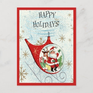 Cartão Postal Trenó Retro Rotor do Papai Noel