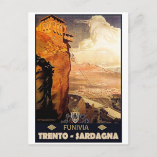 Cartão Postal Trento - Carro a cabo Sardagna