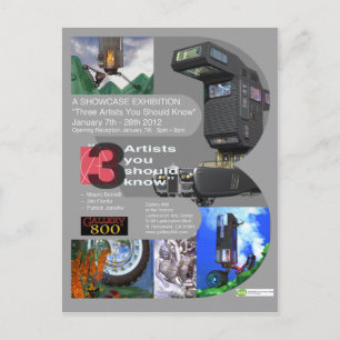 Cartão Postal "Três artistas que você deveria conhecer"