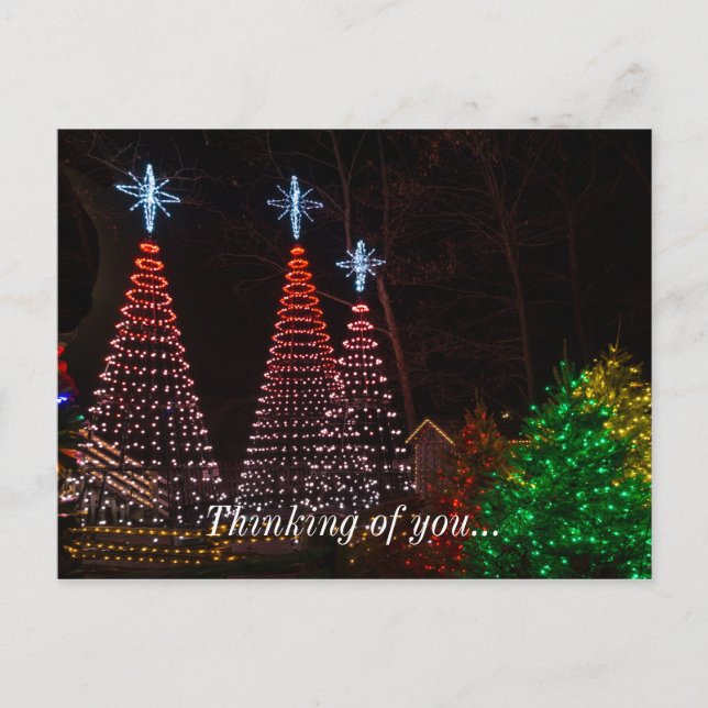 Cartão Postal Três Árvores No Centro (Frente)