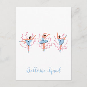 Cartão Postal Três Bailarinas Fofas 