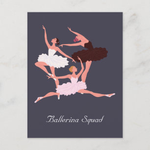 Cartão Postal Três Ballerinas Cutes