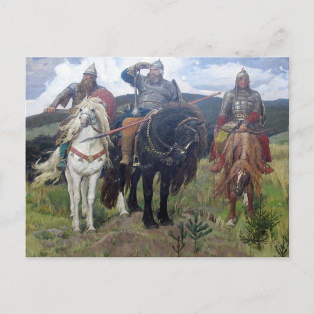 Cartão Postal Três Batedores Vikingues (Frente)