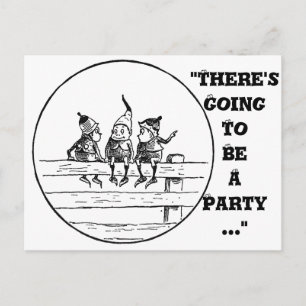 Cartão Postal Três brownies em uma cerca