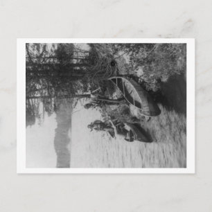 Cartão Postal Três Caçadores com Canoas na Fotografia da Costa