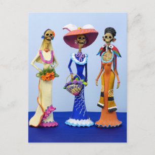 Cartão postal Três Catrinas Elegantes