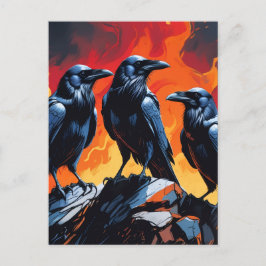 Cartão Postal Três Corvos