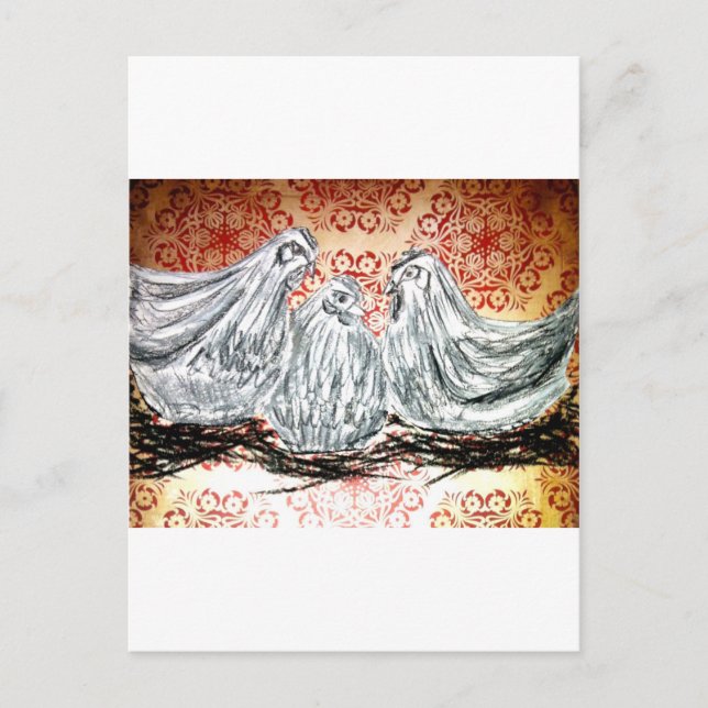 Cartão Postal Três Galinhas Francesas (Frente)