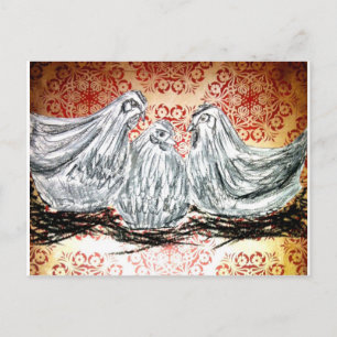 Cartão Postal Três Galinhas Francesas