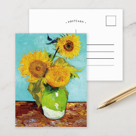 Cartão Postal Três girassóis | Vincent van Gogh