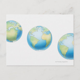 Cartão Postal Três Globos
