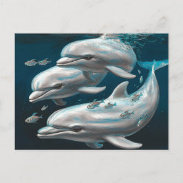Cartão Postal Três golfinhos