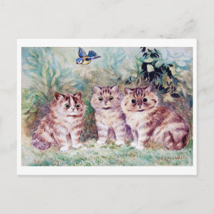 Cartão Postal Três Kittens, Louis Wain