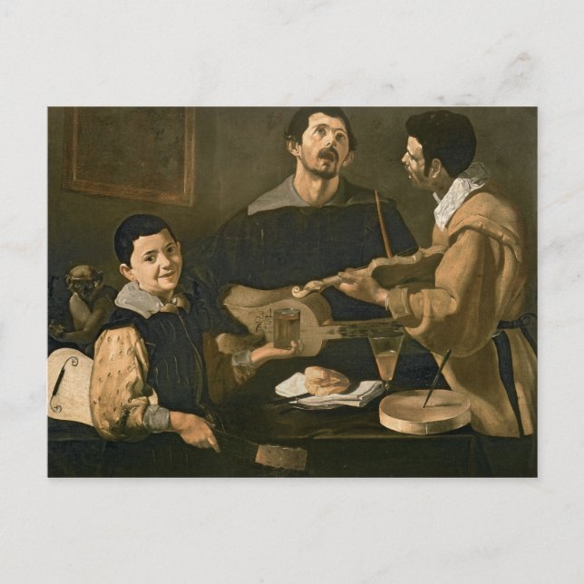 Cartão Postal Três músicos, 1618 (Frente)