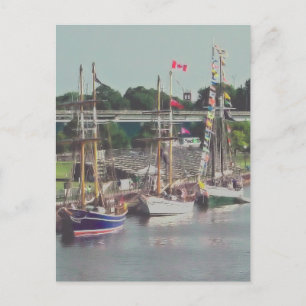 Cartão Postal Três Navios Vieram Navegando