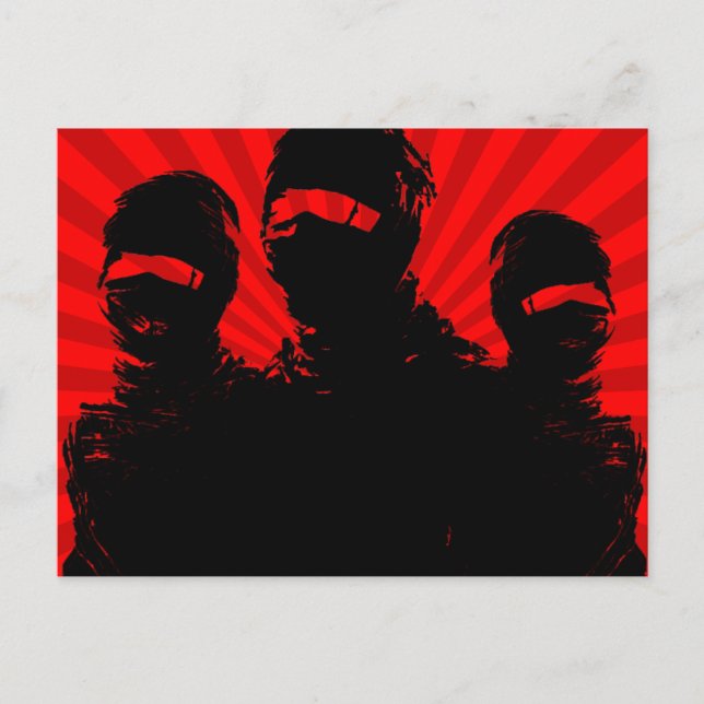 Cartão Postal tres ninjas. (Frente)