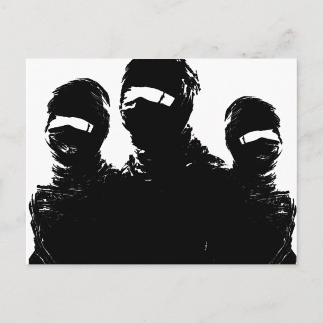Cartão Postal tres ninjas. (Frente)
