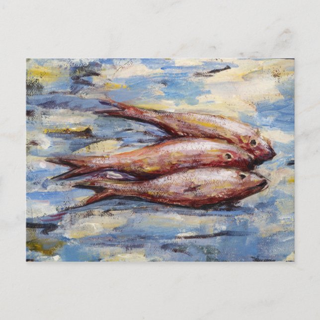 Cartão Postal Três Peixes (Frente)