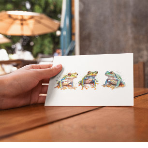 Cartão Postal Três pequenos Sapos