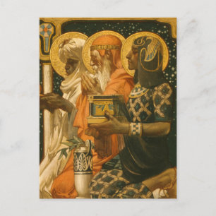 Cartão Postal Três Reis Magos de JC Leyendecker Natal Vintage