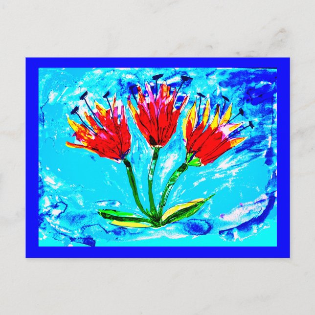 Cartão Postal Três tulipas (Frente)