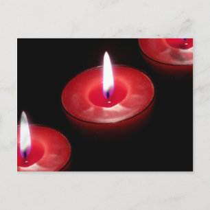 Cartão Postal Três Velas Vermelhas