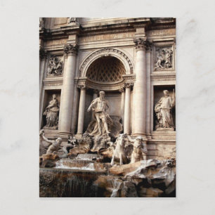 Cartão Postal Trevi Fountain Roma Itália Viagem