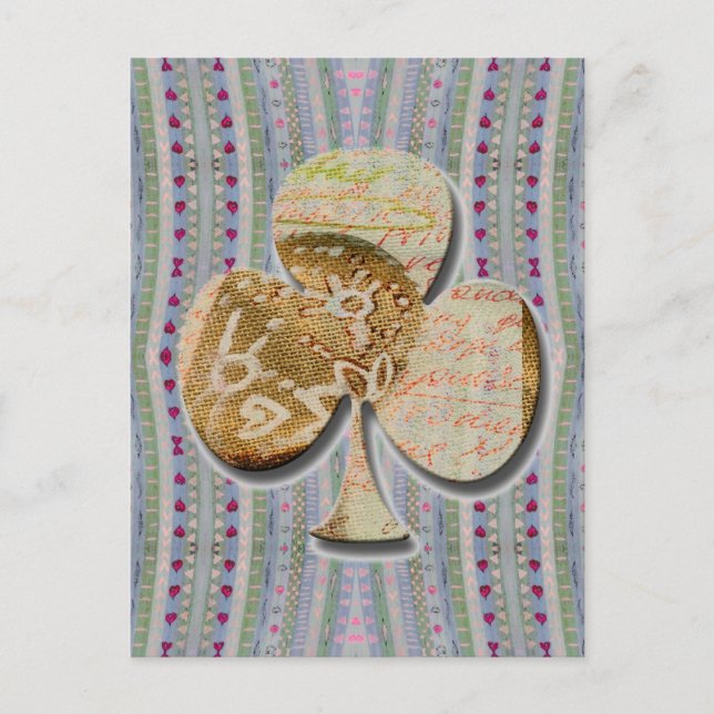 Cartão Postal trevo canvas (Frente)