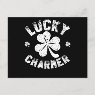 Cartão Postal Trevo Lucky Charmer Engraçado Dia de São Patrício