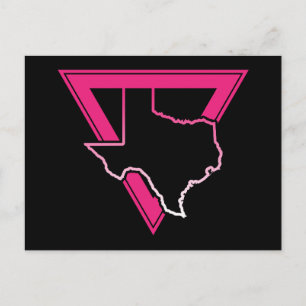 Cartão Postal triângulo rosa texas