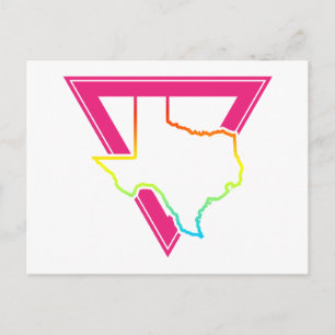Cartão Postal triângulo rosa texas