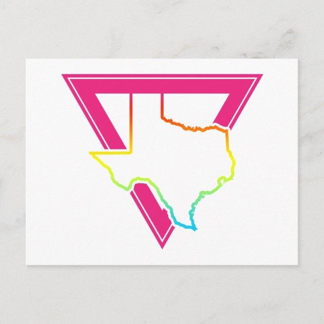 Cartão Postal triângulo rosa texas (Frente)