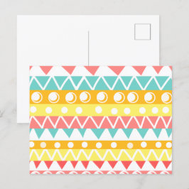 Cartão Postal Triângulos E Círculos Coloridos